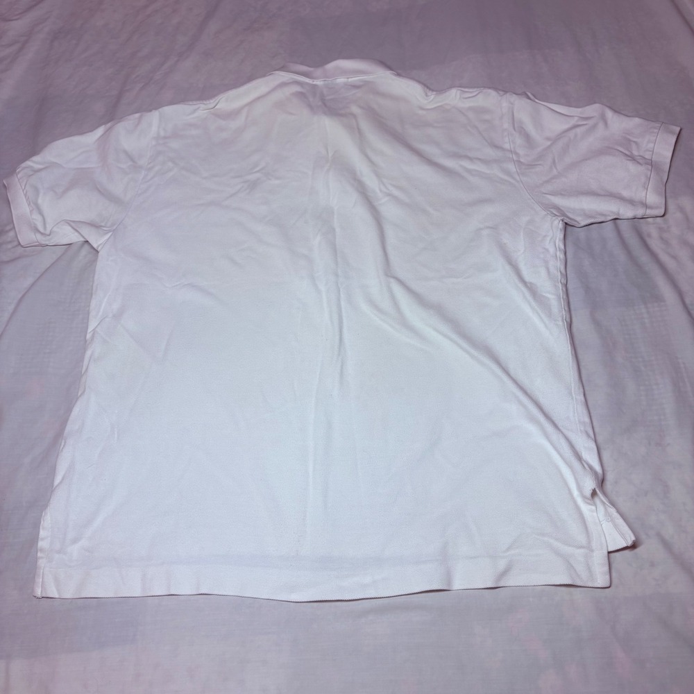 Polo Ralph Lauren Mens XL White Pique Short Sleeve Embroidered Pony Polo Shirt - Picture 3 of 6